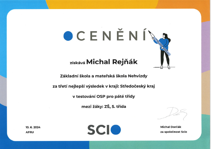 Gratulujeme Michalu Rejňákovi!